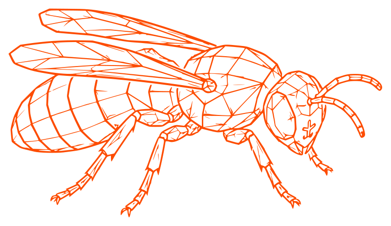 Illustration of a common wasp — wasp nest removal in Northampton by Pest2Go