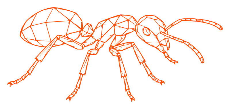 Illustration of a black garden ant — ant control in Northampton by Pest2Go